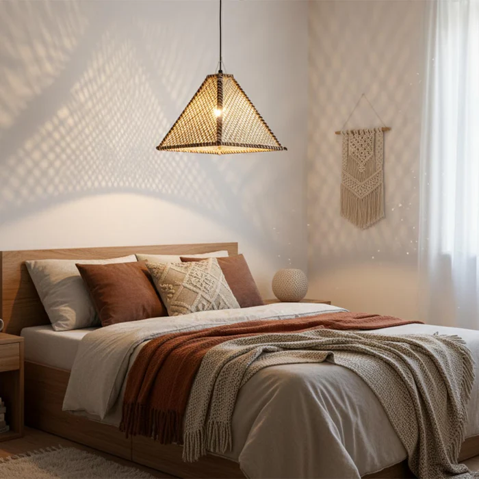 Abat-jour-boheme-en-fibre-de-palmier-Style-Weave-pattern