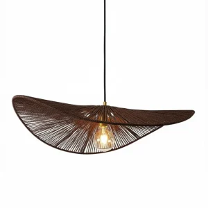 Suspension en corde naturelle bohème chic Chocolat | Collection MANAKARA