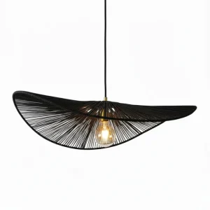 Suspension en corde naturelle bohème chic Noir | Collection MANAKARA