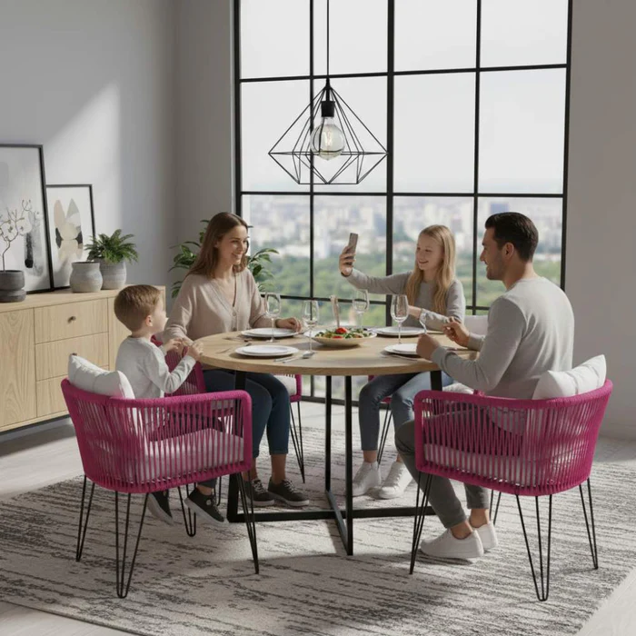 chaise_design_artisanale_fuchsia