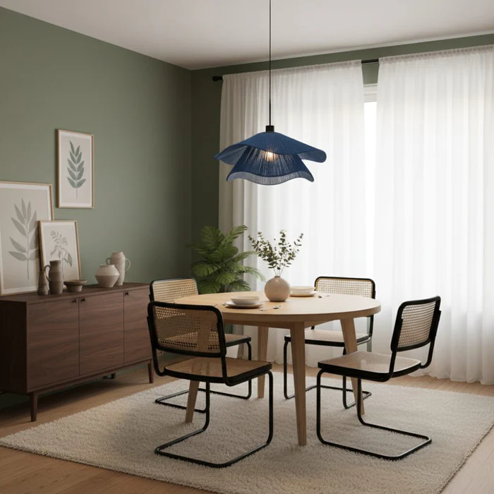 luminaire_artisanal_fibres_naturelles_bleu_roi