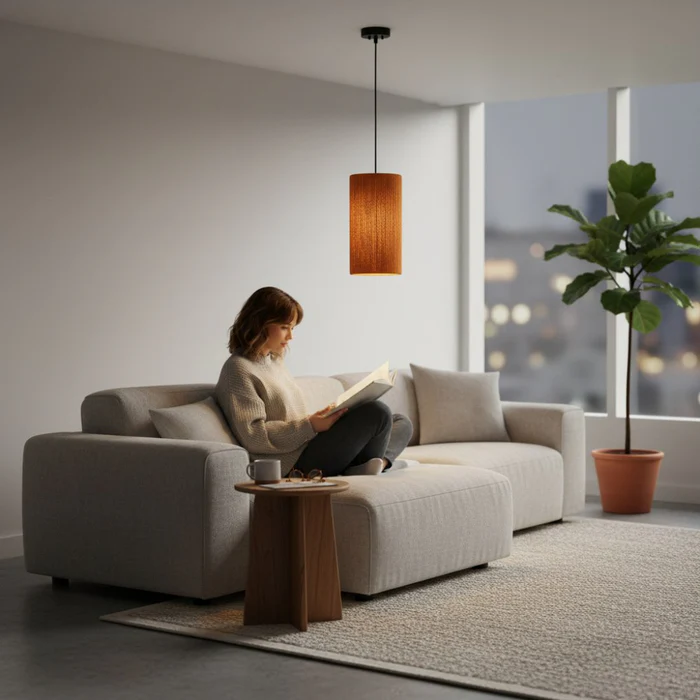 plafonnier_cylindrique_boheme_orange_Collection_ANTALAHA