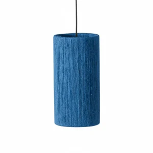 Plafonnier cylindrique bohème Bleu Roi | Collection ANTALAHA