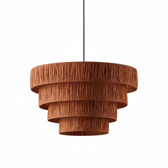 plafonnier_raphia_cannelle_Collection_SAMBAVA