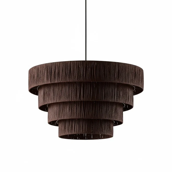 plafonnier_raphia_chocolat_Collection_SAMBAVA
