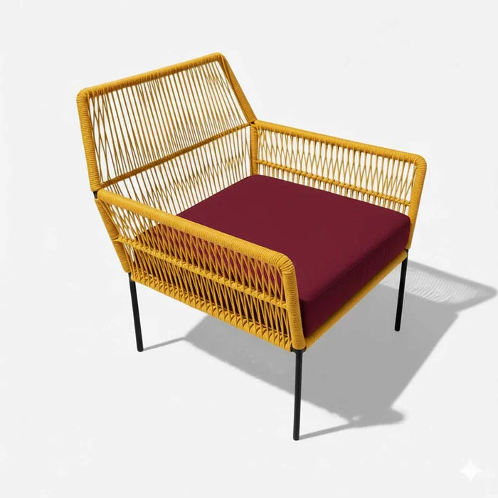 Fauteuil-en-corde-tressee-boheme-Jaune-Collection-TANA