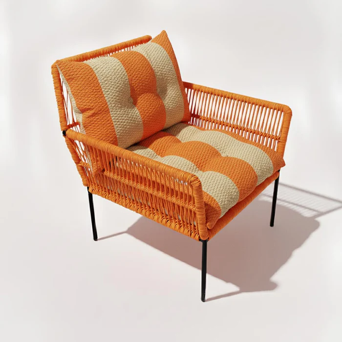 Fauteuil-en-corde-tressee-boheme-Orange-amboha