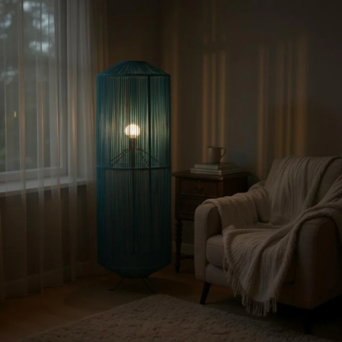 Lampe_sur_pied_boheme_chic_Turquoise_luminaire_decoratif