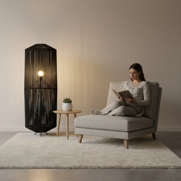 Lampe_sur_pied_deco_interieur_Noir_lumiere_chaude