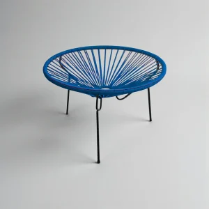 Table basse ronde Bleu Roi - bohème chic | 60cm