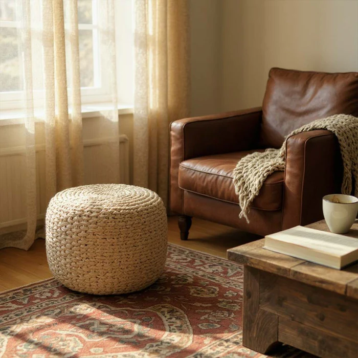 Pouf-Moyen-en-Raphia-tresse-beige