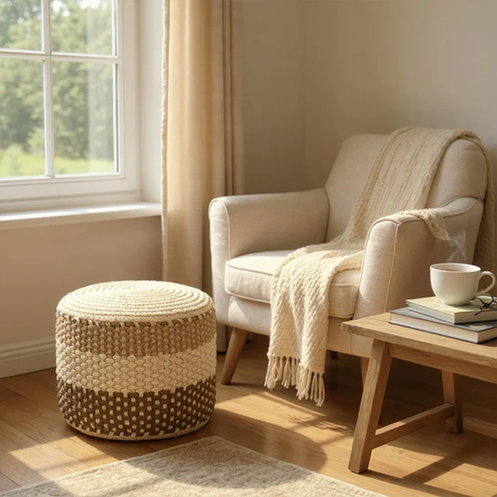 pouf-artisanal-tresse-main